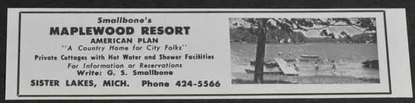 Maplewood Resort (Smallbones Resort) - Vintage Flyer (newer photo)